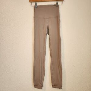 Lululemon High-Waisted Taupe/Gray Leggings, Size 2